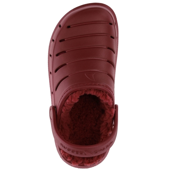 Rugged Shark Kids Lined Sherpa Style Fabric Clog shoes size 2 - Picture 3 of 9